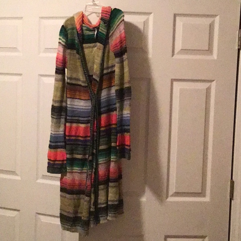 Free people knitted long cardigan